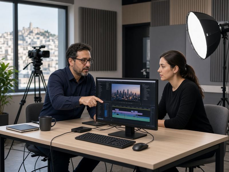 Editing clinic at Enneastrav Newsroom